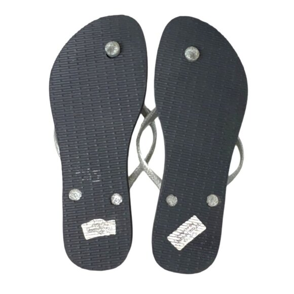 Havaianas Silver Sparkle Womens Flip Flops Size 11/12 NWOT - Picture 8 of 8